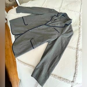 Carolina Herrera grey Blazer with elbow pads in blue